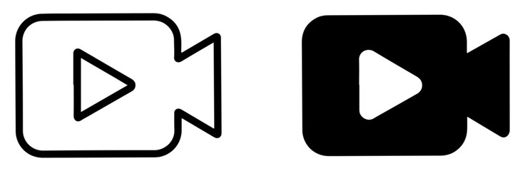 Obraz premium play button video camera icon for streaming