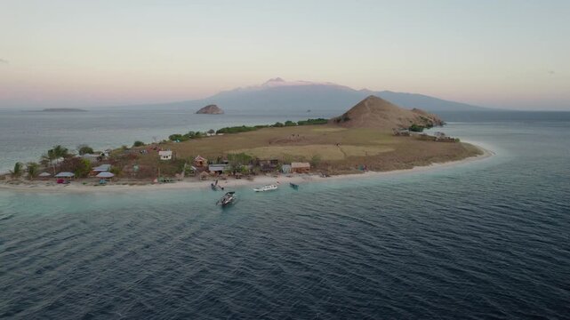 Aerial view of Kanawa Island, Indonesia.