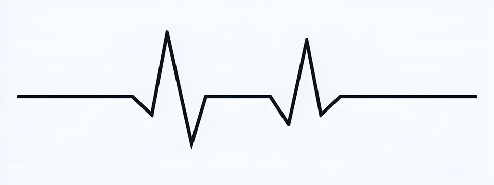 Heart rate monitor line vector against a clear backdrop. Illustration of heart rate rhythm and pulse flow. Stock image.