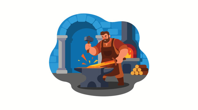 Blacksmith hammering sword on anvil 20260911102647