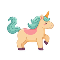 Cartoon unicorn illustration isolated on transparent background © cakra