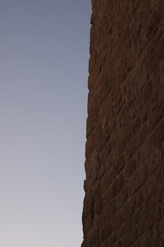 brick wall and sky