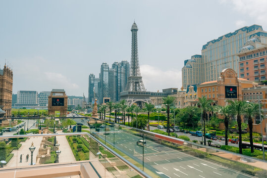 Eiffel Tower replica at The Parisian Macao resort and casino in Cotai, Macau, China - 4 September 2026.