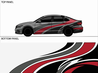 Fototapeta premium stylized car side and speed lines