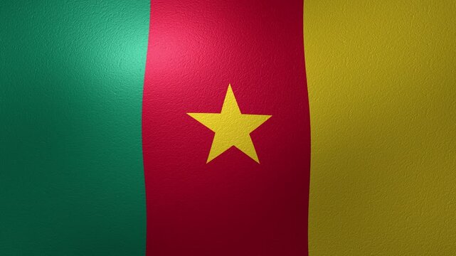 Waving national flag of Cameroon animation