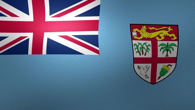 Waving national flag of Fiji animation