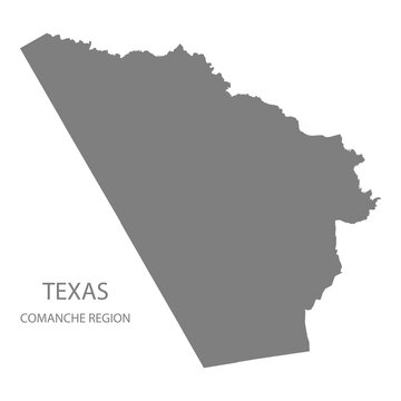 Comanche Region Map, Texas, USA