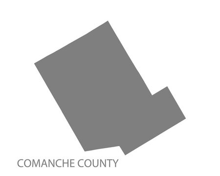 Comanche County Map, Texas, USA