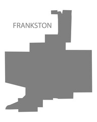 Obraz premium Frankston City Map, Texas, USA