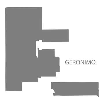 Geronimo City Map, Texas, USA