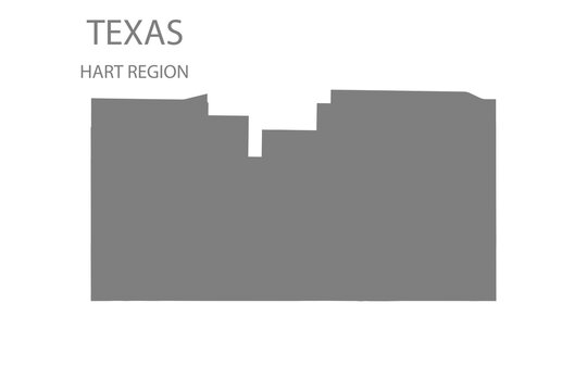 Hart Region Map, Texas, USA