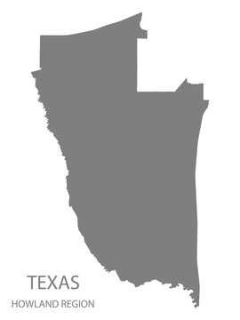 Howland Region Map, Texas, USA