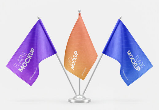 Table Flag Mockup