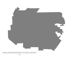 Obraz premium Moulton Independent School District Map, Texas, USA
