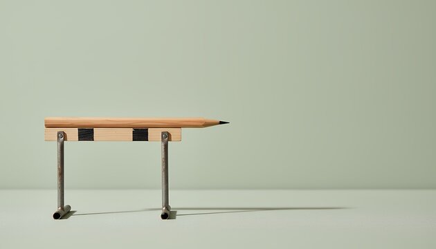 ハードルを越える鉛筆