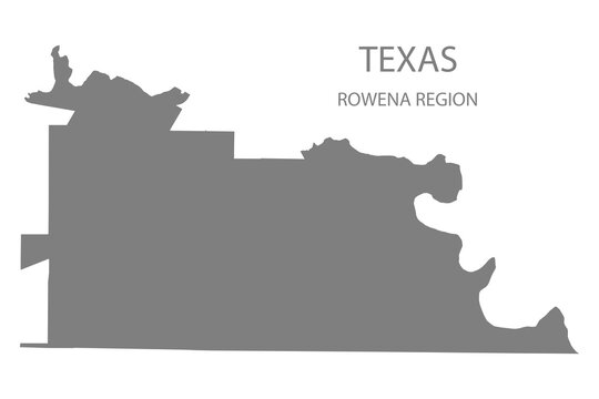 Rowena Region Map, Texas, USA