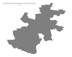 Obraz premium Nacogdoches Independent School District Map, Texas, USA