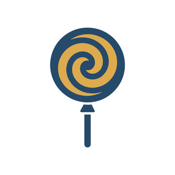 Swirl lollipop icon isolated on transparent background
