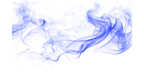 Fototapeta premium Abstract blue smoke graphic element with organic swirls for creative design projects