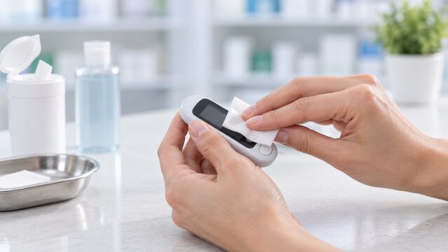 sanitizing blood glucose meter