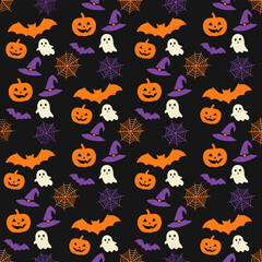 Obraz premium Halloween seamless pattern