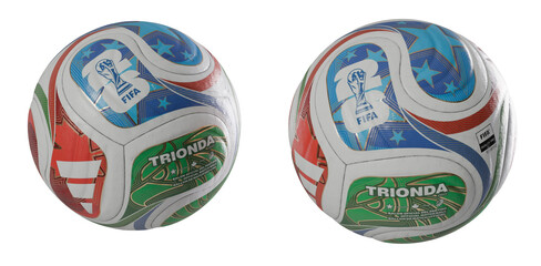 Fototapeta premium FIFA World Cup Ball 2026 isolated on white