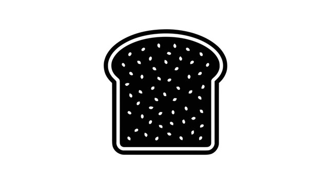 Vector illustration of slice of bread icon on a transparent background