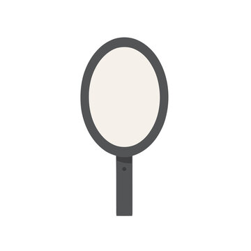 Flat illustration of a hand mirror