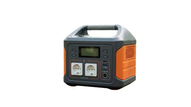 Portable power station battery with multiple output ports for emergency electricity