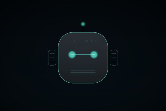 Ai robot head, Futuristic technology