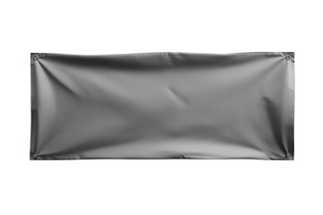 Fototapeta premium Black fabric banner with corner fasteners