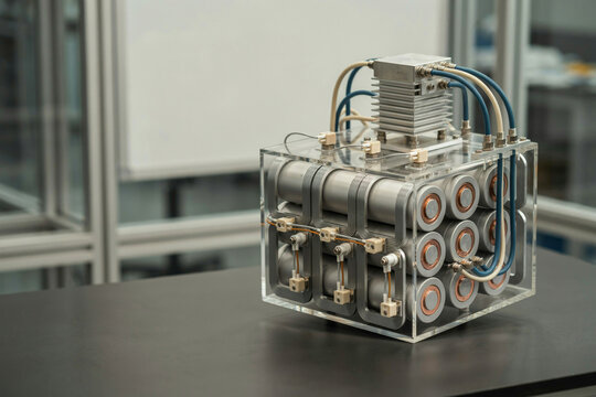 Transparent electronic module with complex internal circuitry and wiring
