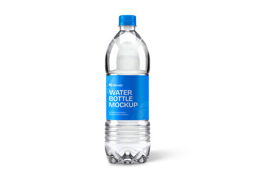 Plastic Water Bottle Label Mockup