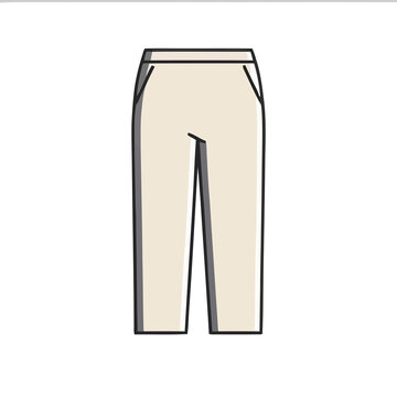 Illustration of light-colored trousers