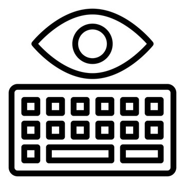 keylogger line icon vector illustration isolated on white background