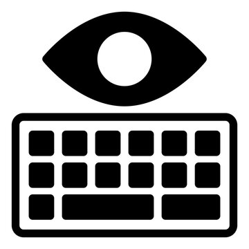 keylogger glyph icon vector illustration isolated on white background