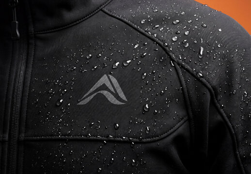 Close Up Jacket Logo Mockup
