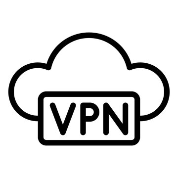 vpn line icon vector illustration isolated on white background