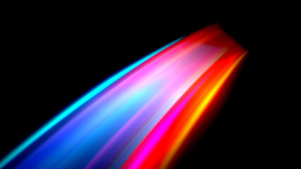 Obraz premium A vibrant, colorful 3D render of light streaks on a mobile screen wallpaper