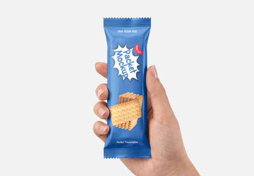 Snack Packet Packaging Mockup