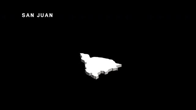 San juan province of argentina map presentation