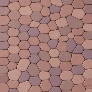 Geometric muted pink stone tiling pattern