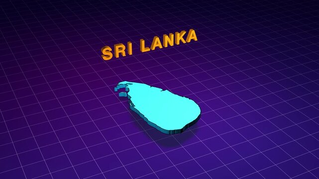Sri lanka country map motion graphic animation