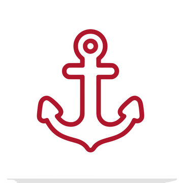 Red anchor symbol