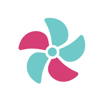 Stylized fan propeller icon