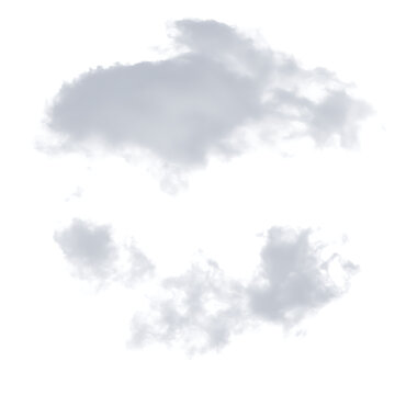 Isolated fluffy grey cumulus cloud