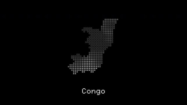 Congo republic dotted map animation presentation