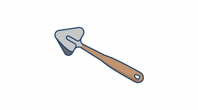 A simple vector illustration of a medical reflex hammer used for neurological examinations.
