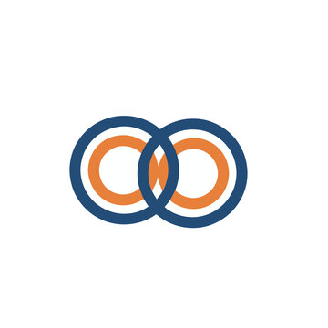 Two overlapping rings logo