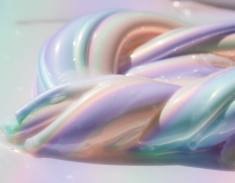 Macro Swirled Iridescent Pastel Pearlescent Viscous Fluid Resin